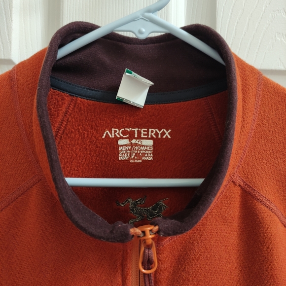 Arcteryx Arc'teryx Polartec Fleece Jacket Full Zip Made in Canada Orange men's L - Picture 4 of 13